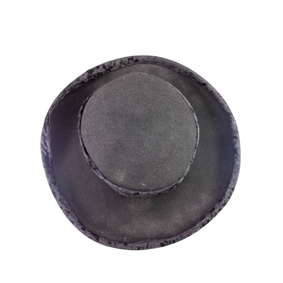 Importina Bollman Unisex Black Velvet-Finish Wool Vintage Style Wide Brim Hat main image 8